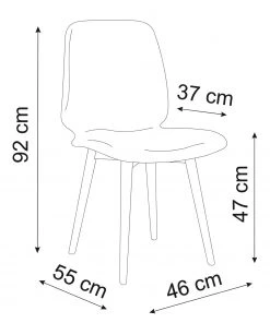 Studio Copenhagen Polsterstuhl Helvig XXL (2er-Set) - Mischgewebe Vedi: Grün - Eiche Hell -Deutschland Stühle Verkaufs-Shop 1000216646 200820 06165100125 SKETCH DETAILS P000000001000216646 sketch