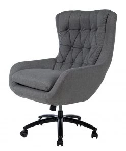 Jack & Alice Bürosessel Bracon II - Flachgewebe / Nylon - Dunkelgrau / Schwarz