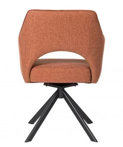 Fredriks Armlehnenstuhl Tustin - Webstoff / Metall - Rostbraun / Matt Schwarz -Deutschland Stühle Verkaufs-Shop 1000218415 210303 08150600004 DETAILS P000000001000218415