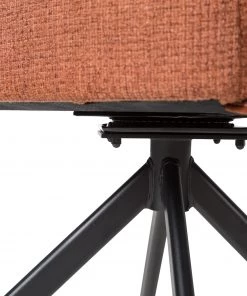 Fredriks Armlehnenstuhl Tustin - Webstoff / Metall - Rostbraun / Matt Schwarz -Deutschland Stühle Verkaufs-Shop 1000218415 210303 08150800006 DETAILS P000000001000218415