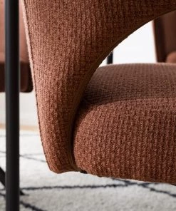 Fredriks Armlehnenstuhl Tustin - Webstoff / Metall - Rostbraun / Matt Schwarz -Deutschland Stühle Verkaufs-Shop 1000218415 210311 12215300003 DETAILS P000000001000218415