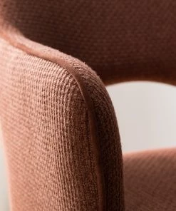 Fredriks Armlehnenstuhl Tustin - Webstoff / Metall - Rostbraun / Matt Schwarz -Deutschland Stühle Verkaufs-Shop 1000218415 210311 12215300006 DETAILS P000000001000218415