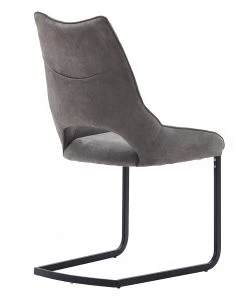 Fredriks Freischwinger Nadros (2er-Set) - Microfaser / Metall - Vintage Grau / Matt Schwarz -Deutschland Stühle Verkaufs-Shop 1000218451 201204 16491100003 DETAILS P000000001000218451