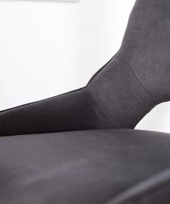 Fredriks Freischwinger Nadros (2er-Set) - Microfaser / Metall - Vintage Grau / Matt Schwarz -Deutschland Stühle Verkaufs-Shop 1000218451 220330 032 DETAILS P000000001000218451