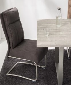 Fredriks Freischwinger Crowan (2er-Set) - Microfaser / Edelstahl - Vintage Grau -Deutschland Stühle Verkaufs-Shop 1000218550 210311 11465400008 MOOD DETAILS P000000001000218550 mood