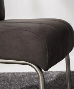 Fredriks Freischwinger Crowan (2er-Set) - Microfaser / Edelstahl - Vintage Grau -Deutschland Stühle Verkaufs-Shop 1000218550 210311 11465800011 DETAILS P000000001000218550