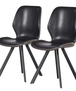 Red Living Esszimmerstuhl Collins (2er-Set) - Schwarz