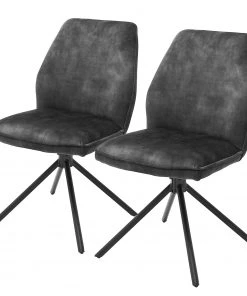 Fredriks Polsterstuhl Oaklawn (2er-Set) - Anthrazit