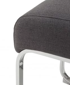 Fredriks Freischwinger Oxhill (2er-Set) - Feingewebe / Stahl - Anthrazit / Chrom -Deutschland Stühle Verkaufs-Shop 1000224873 201016 12355800115 DETAILS P000000001000224873