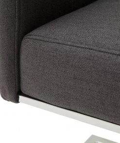 Fredriks Freischwinger Oxhill (2er-Set) - Feingewebe / Stahl - Anthrazit / Chrom -Deutschland Stühle Verkaufs-Shop 1000224873 201016 12355900116 DETAILS P000000001000224873