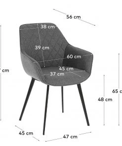 Red Living Armlehnenstuhl Amira II (2er-Set) - Webstoff / Stahl - Grau -Deutschland Stühle Verkaufs-Shop 1000225985 200917 06364500046 SKETCH DETAILS P000000001000225985 sketch