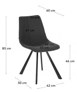 Red Living Polsterstuhl Kolia II (2er-Set) - Webstoff / Stahl - Dunkelgrau -Deutschland Stühle Verkaufs-Shop 1000225993 200917 06372400115 SKETCH DETAILS P000000001000225993 sketch