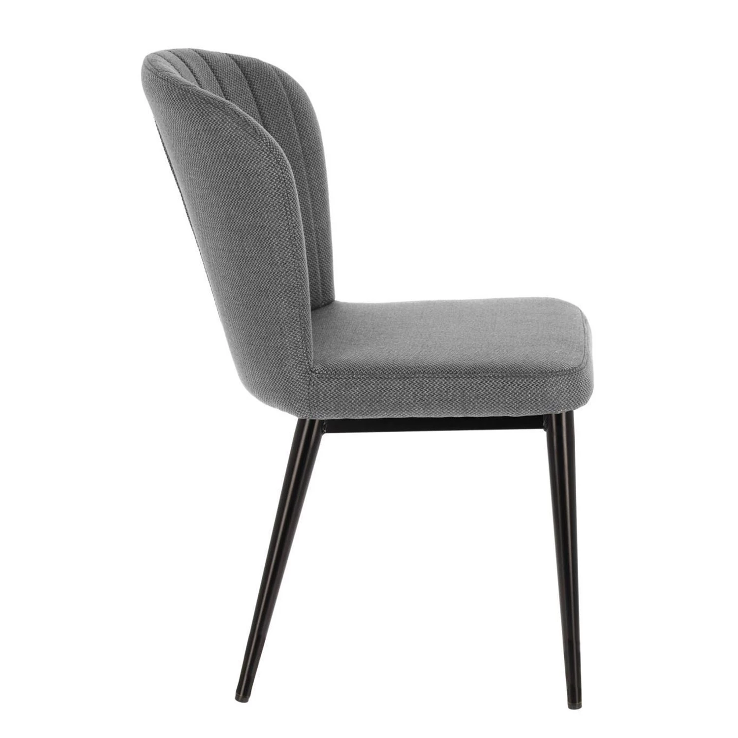 Jack & Alice Polsterstuhl Palm City (2er-Set) - Webstoff / Stahl - Grau 4 Jack & Alice Polsterstuhl Palm City (2er-Set) - Webstoff / Stahl - Grau – Bild 4