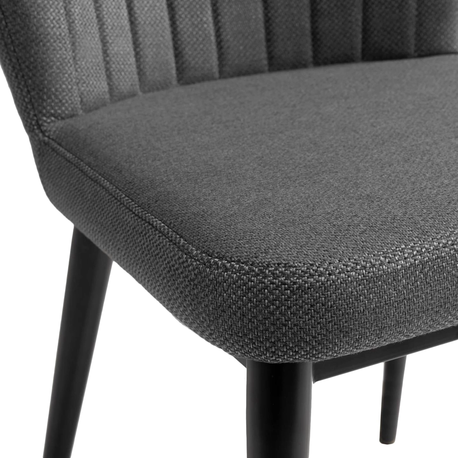 Jack & Alice Polsterstuhl Palm City (2er-Set) - Webstoff / Stahl - Grau 6 Jack & Alice Polsterstuhl Palm City (2er-Set) - Webstoff / Stahl - Grau – Bild 6