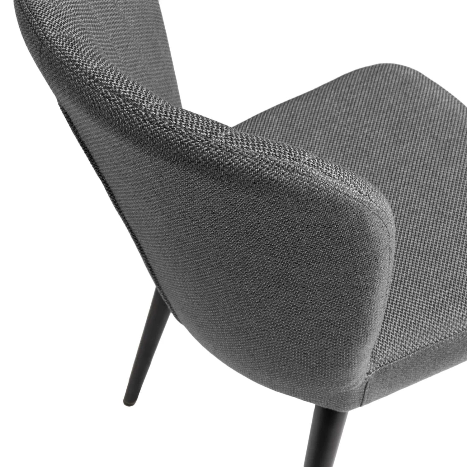 Jack & Alice Polsterstuhl Palm City (2er-Set) - Webstoff / Stahl - Grau 7 Jack & Alice Polsterstuhl Palm City (2er-Set) - Webstoff / Stahl - Grau – Bild 7