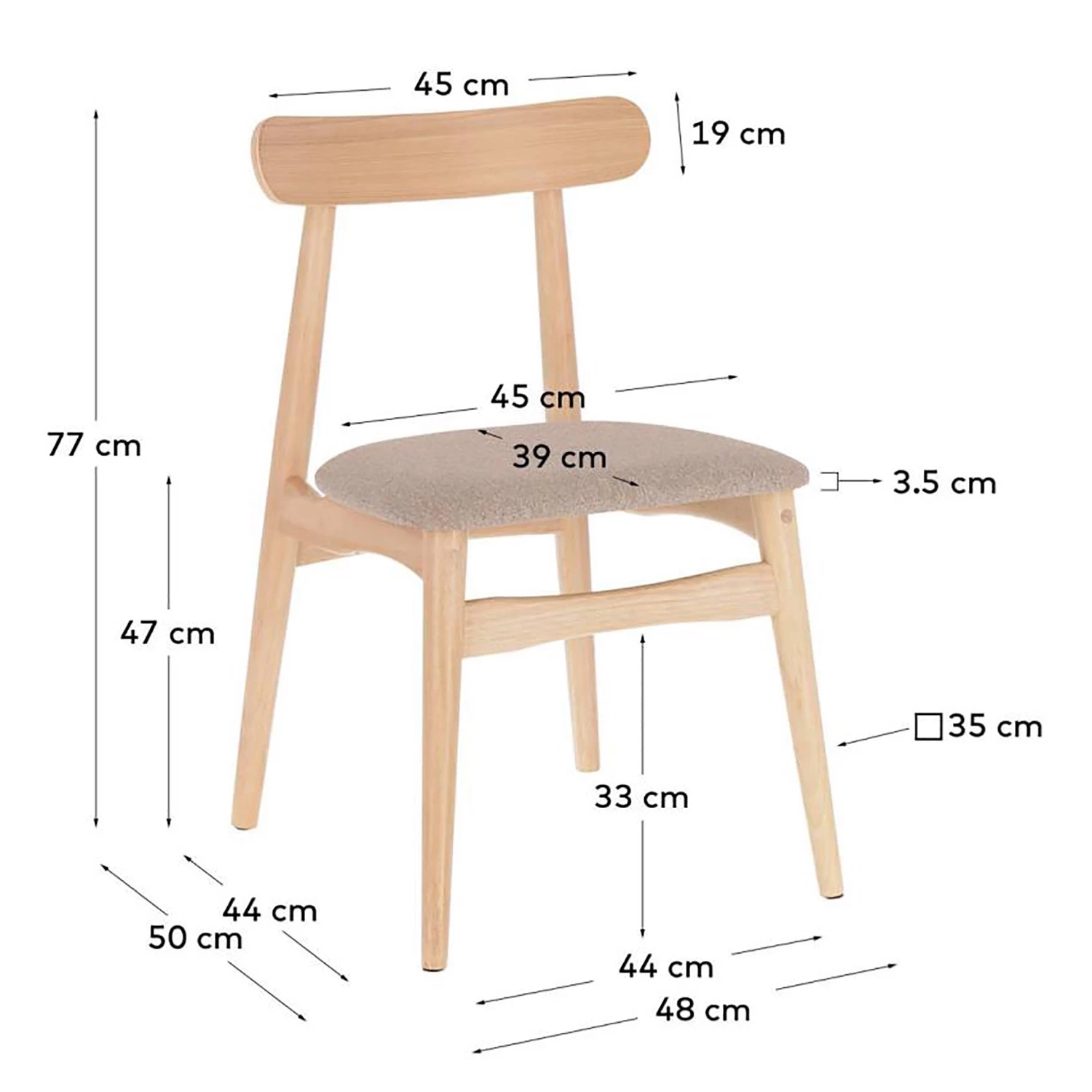 Norrwood Esszimmerstuhl Apukka (2er-Set) - Webstoff / Gummibaum massiv - Sahara 9 Norrwood Esszimmerstuhl Apukka (2er-Set) - Webstoff / Gummibaum massiv - Sahara – Bild 9