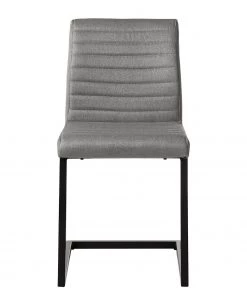 Ars manufacti Freischwinger Finga III (2er-Set) - Flachgewebe / Eisen - Grau / Schwarz -Deutschland Stühle Verkaufs-Shop 1000226368 210608 14152400002 DETAILS P000000001000226368