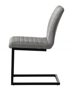 Ars manufacti Freischwinger Finga III (2er-Set) - Flachgewebe / Eisen - Grau / Schwarz -Deutschland Stühle Verkaufs-Shop 1000226368 210608 14152400003 DETAILS P000000001000226368