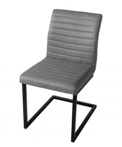 Ars manufacti Freischwinger Finga III (2er-Set) - Flachgewebe / Eisen - Grau / Schwarz -Deutschland Stühle Verkaufs-Shop 1000226368 210608 14152400005 DETAILS P000000001000226368