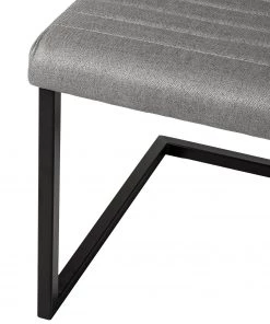 Ars manufacti Freischwinger Finga III (2er-Set) - Flachgewebe / Eisen - Grau / Schwarz -Deutschland Stühle Verkaufs-Shop 1000226368 210608 14152400011 DETAILS P000000001000226368