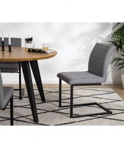 Ars manufacti Freischwinger Finga III (2er-Set) - Flachgewebe / Eisen - Grau / Schwarz -Deutschland Stühle Verkaufs-Shop 1000226368 210929 100237000023 MOOD DETAILS P000000001000226368 mood