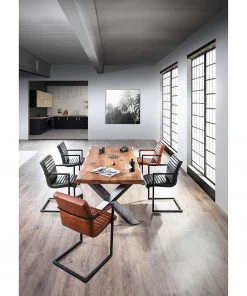 Red Living Freischwinger Stevenson (2er-Set) - Echtleder / Eisen - Cognac -Deutschland Stühle Verkaufs-Shop 1000227837 201016 13353900072 MOOD DETAILS P000000001000227837 mood