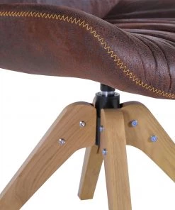 Red Living Polsterstuhl Wilbur (2er-Set) - Microfaser / Eiche massiv - Vintage Braun -Deutschland Stühle Verkaufs-Shop 1000227838 201016 13355600085 DETAILS P000000001000227838