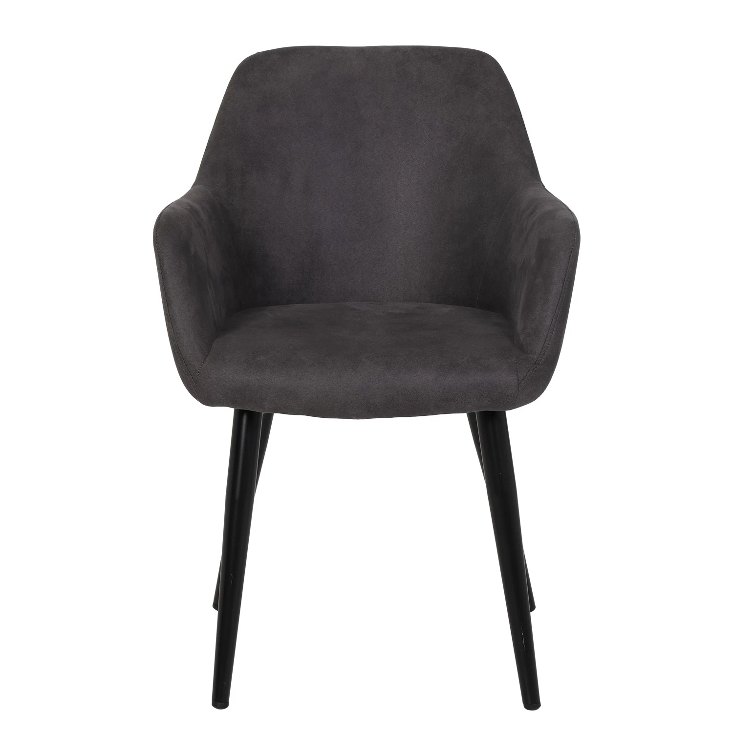 Loftscape Armlehnenstuhl Trappe (2er-Set) - Microfaser / Stahl - Anthrazit 2 Loftscape Armlehnenstuhl Trappe (2er-Set) - Microfaser / Stahl - Anthrazit – Bild 2