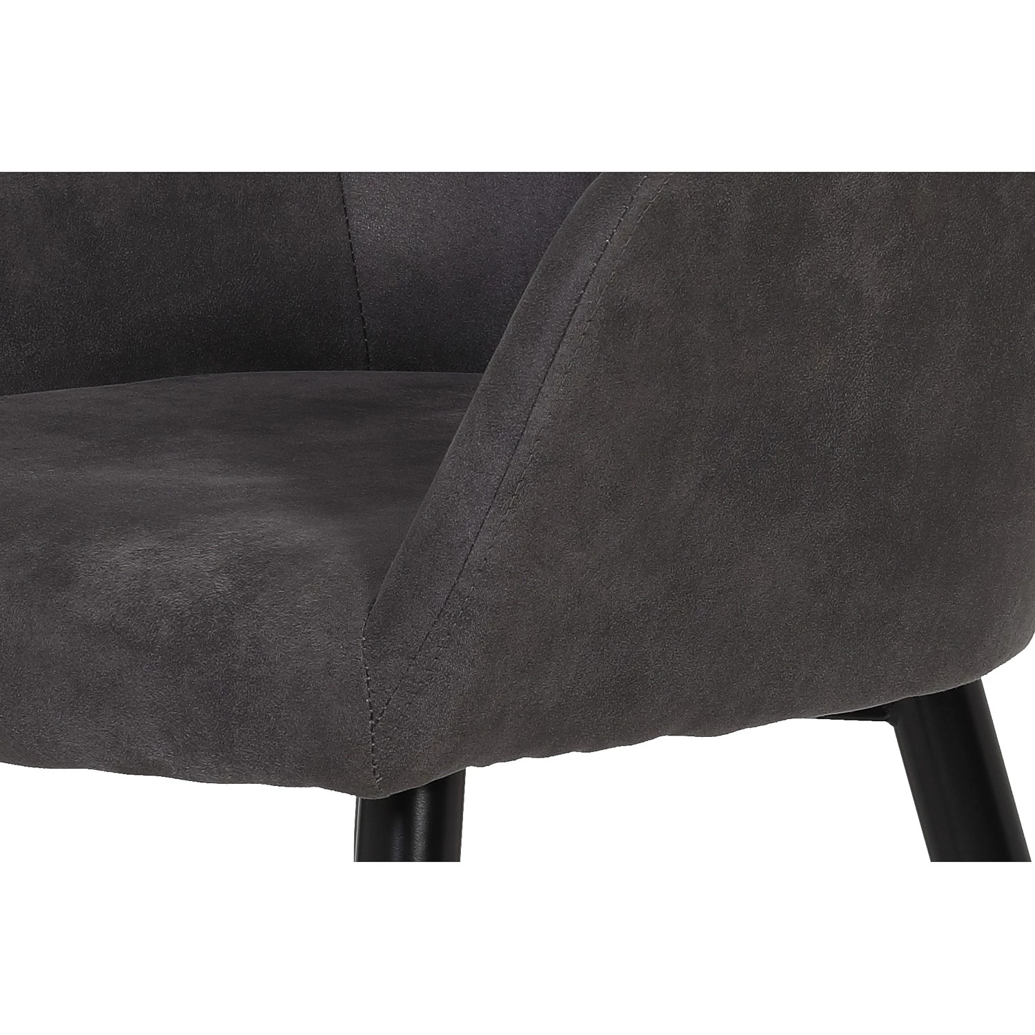 Loftscape Armlehnenstuhl Trappe (2er-Set) - Microfaser / Stahl - Anthrazit 6 Loftscape Armlehnenstuhl Trappe (2er-Set) - Microfaser / Stahl - Anthrazit – Bild 6