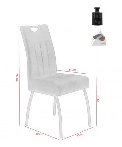 Loftscape Polsterstuhl Brookville - Microfaser / Stahl - Braun - 2er Set -Deutschland Stühle Verkaufs-Shop 1000228929 201104 15385600123 SKETCH DETAILS P000000001000228929 sketch