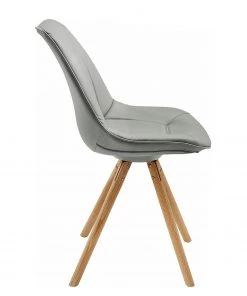 Norrwood Polsterstuhl Genas (2er-Set) - Kunstleder / Eiche massiv - Hellgrau / Eiche -Deutschland Stühle Verkaufs-Shop 1000229582 201104 14080700052 DETAILS P000000001000229582