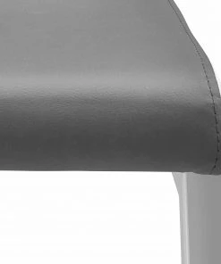 Loftscape Freischwinger Ibos (2er-Set) - Kunstleder / Chrom - Grau -Deutschland Stühle Verkaufs-Shop 1000229583 201104 14081100058 DETAILS P000000001000229583