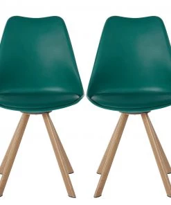 Norrwood Esszimmerstuhl Coly (2er-Set) - Türkisgrün