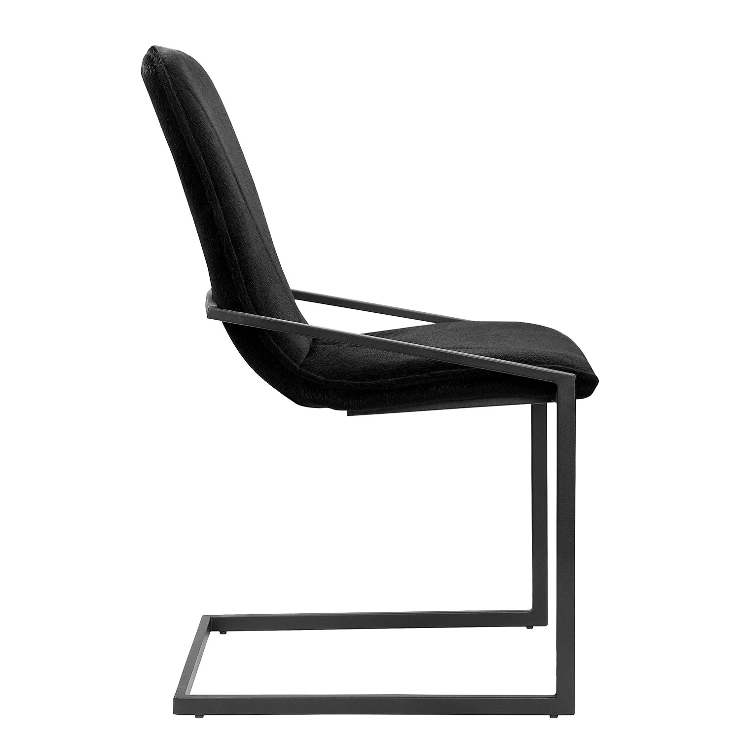 Loftscape Freischwinger Lezan I (2er-Set) - Plüschsamt / Eisen - Schwarz 3 Loftscape Freischwinger Lezan I (2er-Set) - Plüschsamt / Eisen - Schwarz – Bild 3