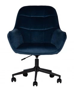 Furnitive Bürostuhl Valady I - Samt / Eisen - Blau / Schwarz -Deutschland Stühle Verkaufs-Shop 1000230746 220322 030 DETAILS P000000001000230746