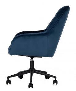 Furnitive Bürostuhl Valady I - Samt / Eisen - Blau / Schwarz -Deutschland Stühle Verkaufs-Shop 1000230746 220322 031 DETAILS P000000001000230746