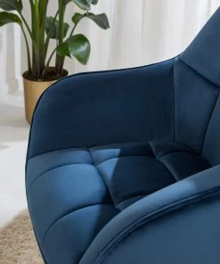 Furnitive Bürostuhl Valady I - Samt / Eisen - Blau / Schwarz -Deutschland Stühle Verkaufs-Shop 1000230746 220629 023 MOOD DETAILS P000000001000230746 mood