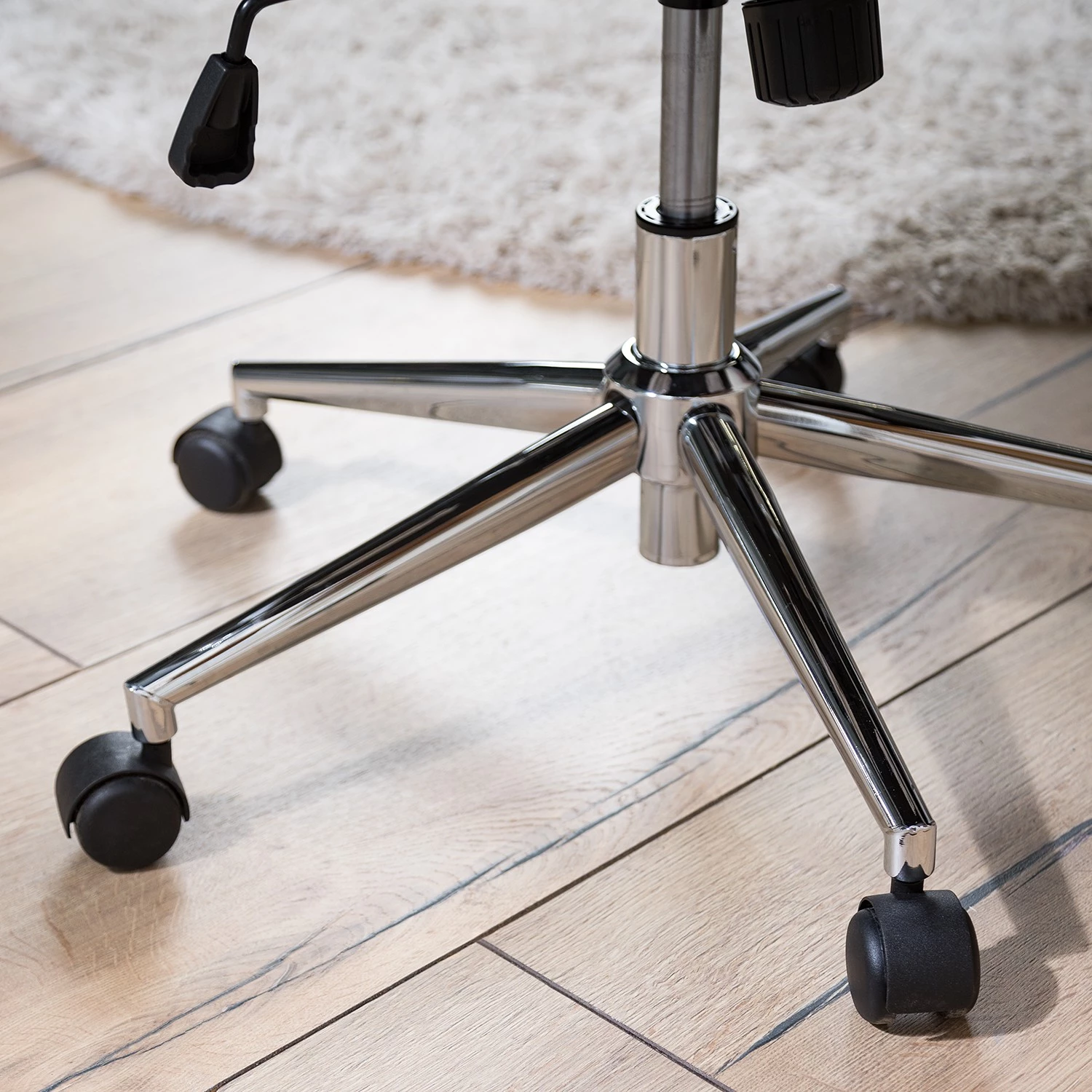 Furnitive Bürostuhl Orlu II - Webstoff / Eisen - Hellgrau / Chrom 6 Furnitive Bürostuhl Orlu II - Webstoff / Eisen - Hellgrau / Chrom – Bild 6