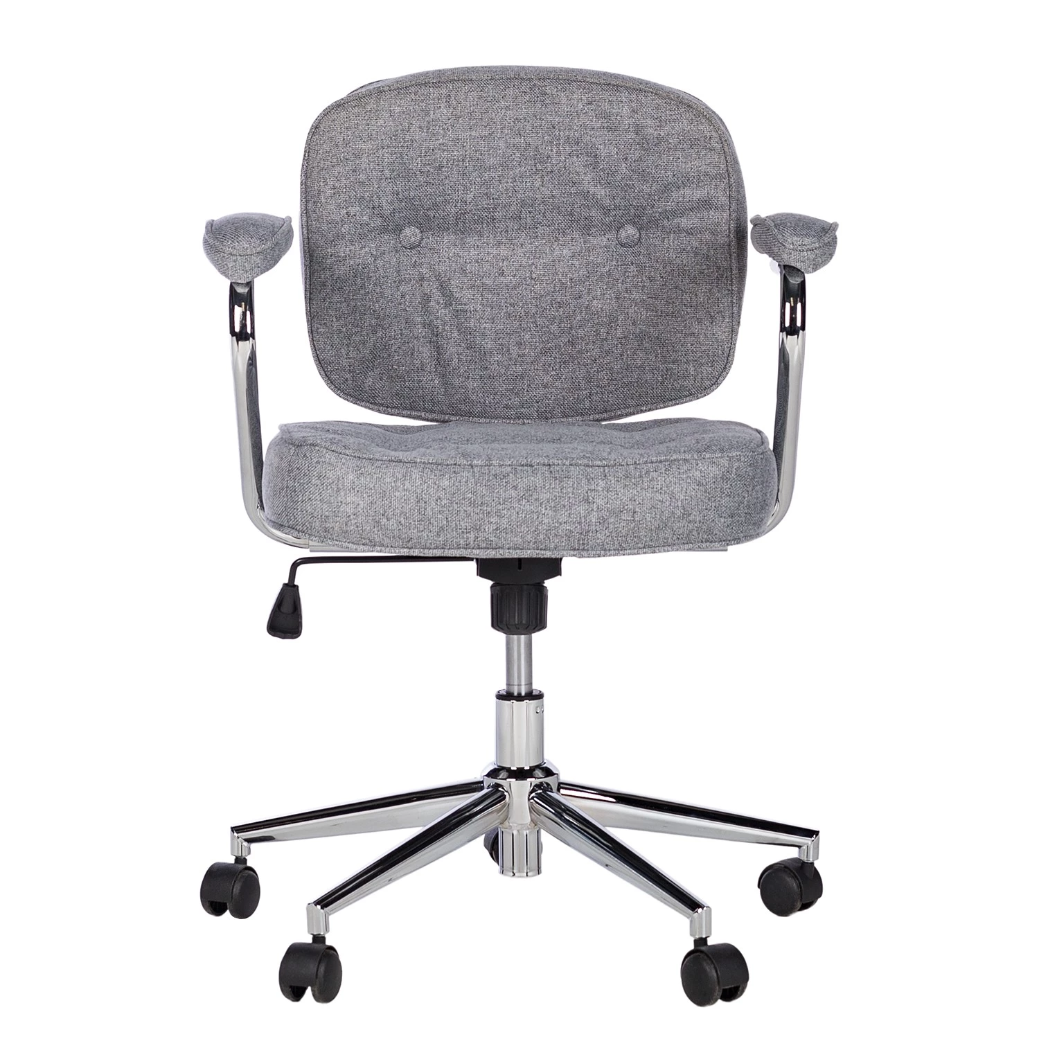 Furnitive Bürostuhl Orlu II - Webstoff / Eisen - Hellgrau / Chrom 3 Furnitive Bürostuhl Orlu II - Webstoff / Eisen - Hellgrau / Chrom – Bild 3