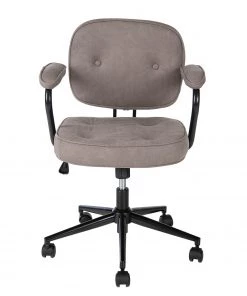 Furnitive Bürostuhl Orlu I - Microfaser / Eisen - Vintage Taupe / Schwarz -Deutschland Stühle Verkaufs-Shop 1000230752 220322 030 DETAILS P000000001000230752