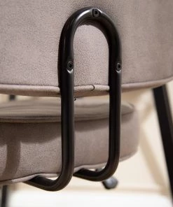 Furnitive Bürostuhl Orlu I - Microfaser / Eisen - Vintage Taupe / Schwarz -Deutschland Stühle Verkaufs-Shop 1000230752 220406 030 DETAILS P000000001000230752