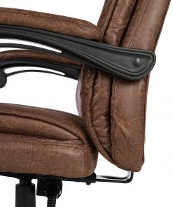 Furnitive Chefsessel Wisdom - Microfaser / Kunststoff - Vintage Braun / Schwarz -Deutschland Stühle Verkaufs-Shop 1000230753 220330 034 DETAILS P000000001000230753