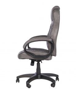 Furnitive Chefsessel Loyalton - Microfaser / Kunststoff - Vintage Grau / Schwarz -Deutschland Stühle Verkaufs-Shop 1000230754 220330 031 DETAILS P000000001000230754