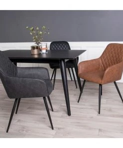 Red Living Armlehnenstuhl Pierry I (2er-Set) - Kunstleder / Stahl - Vintage Grau -Deutschland Stühle Verkaufs-Shop 1000231016 201125 16492300073 MOOD DETAILS P000000001000231016 mood