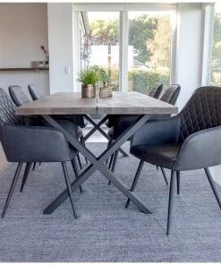 Red Living Armlehnenstuhl Pierry I (2er-Set) - Kunstleder / Stahl - Vintage Grau -Deutschland Stühle Verkaufs-Shop 1000231016 201125 16492300074 MOOD DETAILS P000000001000231016 mood