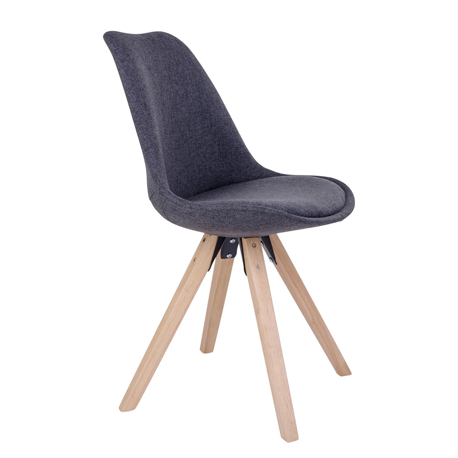 Norrwood Esszimmerstuhl Trebes II (2er-Set) - Webstoff / Holz - Dunkelgrau 3 Norrwood Esszimmerstuhl Trebes II (2er-Set) - Webstoff / Holz - Dunkelgrau – Bild 3
