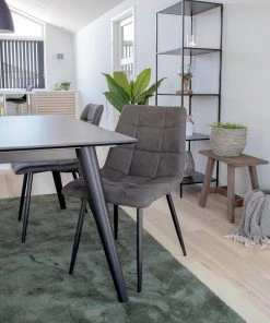 Loftscape Polsterstuhl Ormoy I (2er-Set) - Microfaser / Stahl - Grau / Schwarz -Deutschland Stühle Verkaufs-Shop 1000231021 201125 16492500115 MOOD DETAILS P000000001000231021 mood