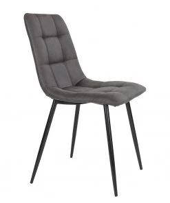 Loftscape Polsterstuhl Ormoy I (2er-Set) - Microfaser / Stahl - Grau / Schwarz -Deutschland Stühle Verkaufs-Shop 1000231021 201125 16492500118 DETAILS P000000001000231021