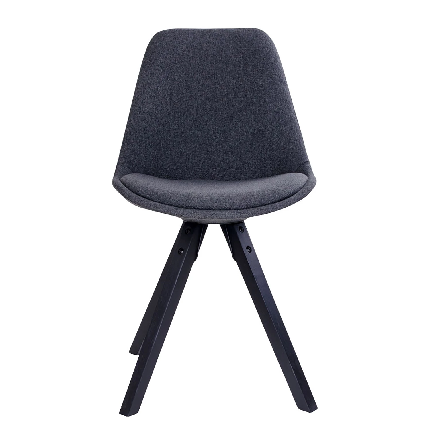 Norrwood Esszimmerstuhl Trebes III (2er-Set) - Webstoff / Gummibaum massiv - Dunkelgrau / Schwarz 3 Norrwood Esszimmerstuhl Trebes III (2er-Set) - Webstoff / Gummibaum massiv - Dunkelgrau / Schwarz – Bild 3