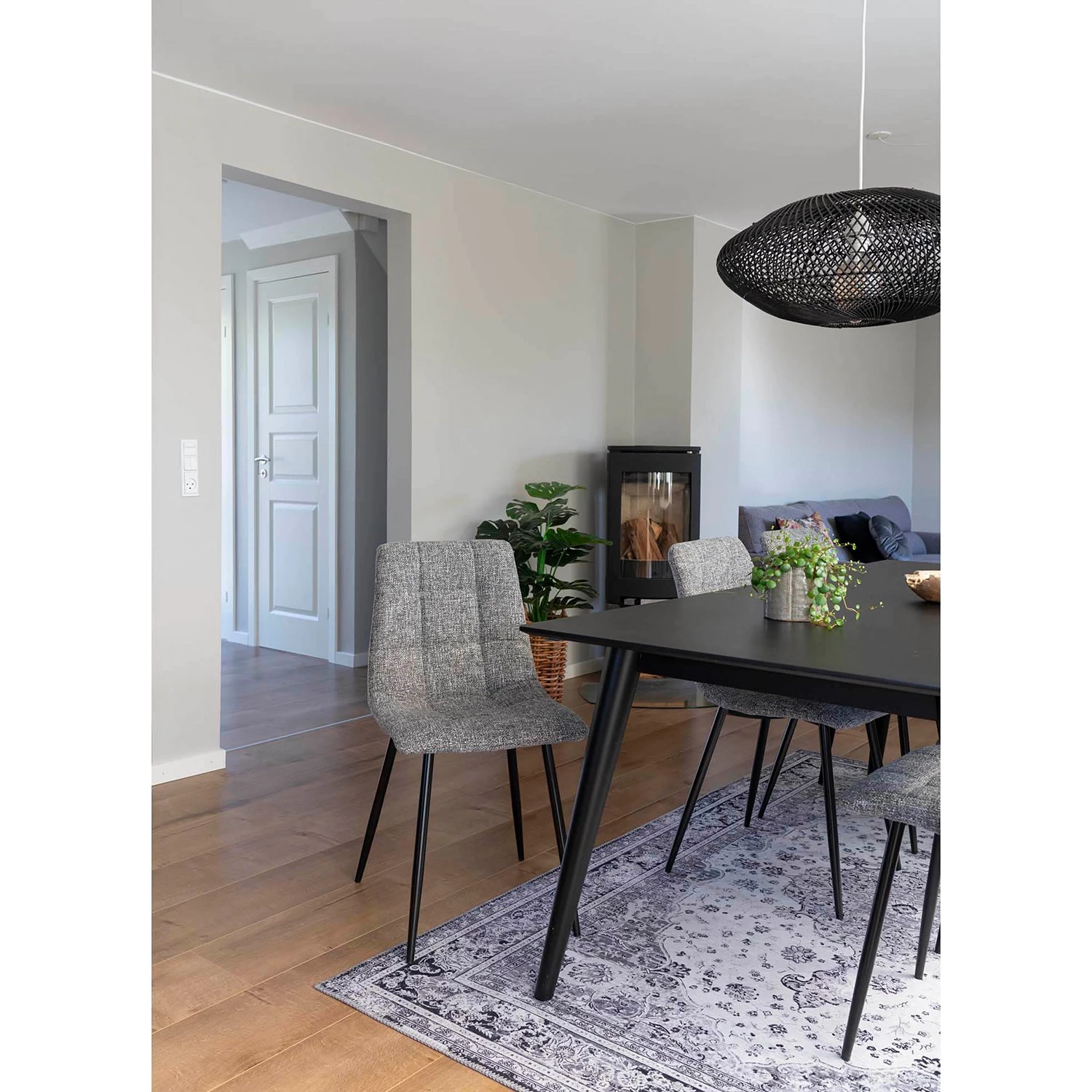 Loftscape Polsterstuhl Ormoy III (2er-Set) - Webstoff / Stahl - Grau / Schwarz 2 Loftscape Polsterstuhl Ormoy III (2er-Set) - Webstoff / Stahl - Grau / Schwarz – Bild 2